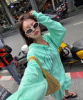 [WAVEGIRL] SINGLE WAVY HOOD ZIP-UP_3 COLORS