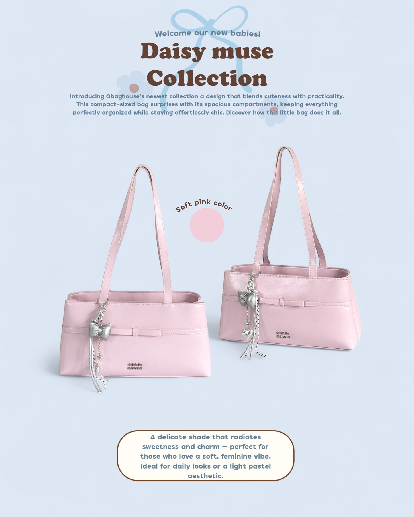 𝑯𝒐𝒍𝒊𝒅𝒂𝒚 𝑺𝑨𝑳𝑬 [香港現貨✨] [獨家代理🎀] Daisy Muse Ballerina Shoulder Bag - 6colors