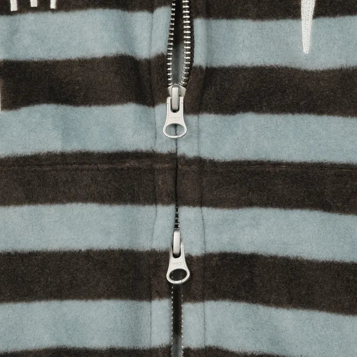 LSC Logo Stripe Fleece 2-way Hoodie Zip-up SkyBlue