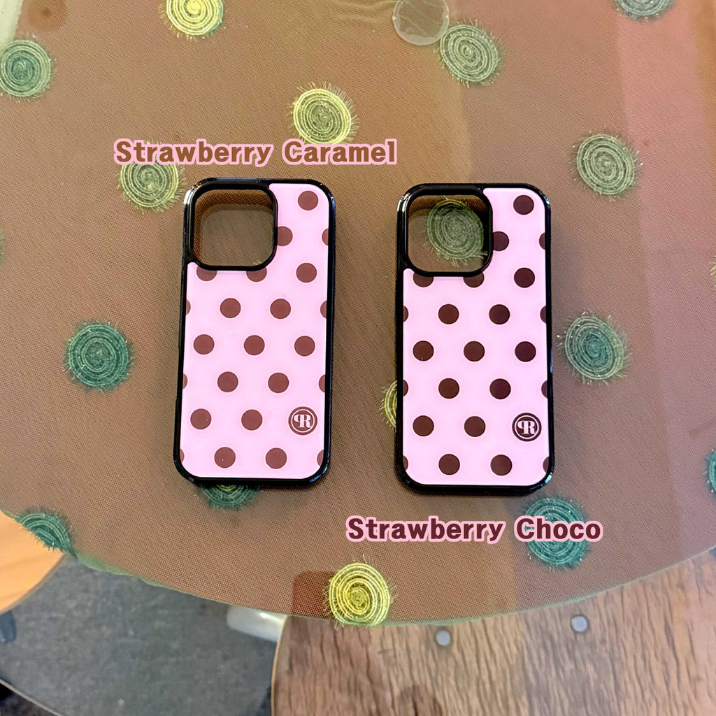 Pink-Dots Glass Bumper iPhone Case - 5types