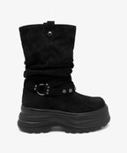 [OTZ] 3300 Slouch Platform Boots - Suede Black