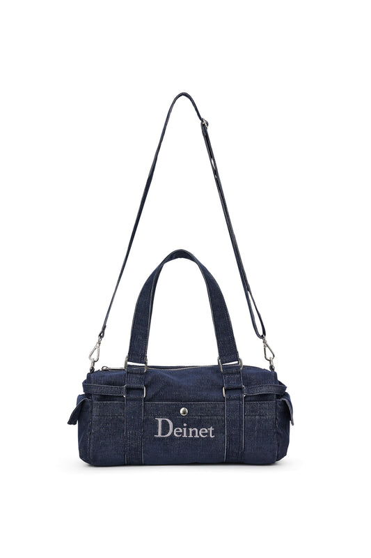 DEINET X TMV DENIM CORDUROY DUFFLE MINI BAG IN BLUE