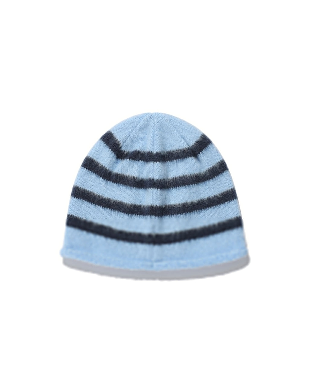 niceghostclub [X SOULPUSSSY CAT]GHOSTSOULGIRL STRIPE BEANIE [BLUE]