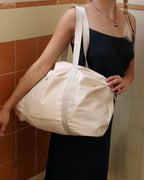 Heeari Aurora Shirring Duffel Big Bag / ivory