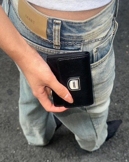 DEINET SIGNATURE WALLET IN BLACK (cowleather!)