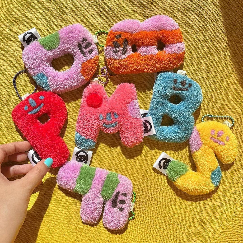 Smiley Alphabet Keychain (customize OK!)