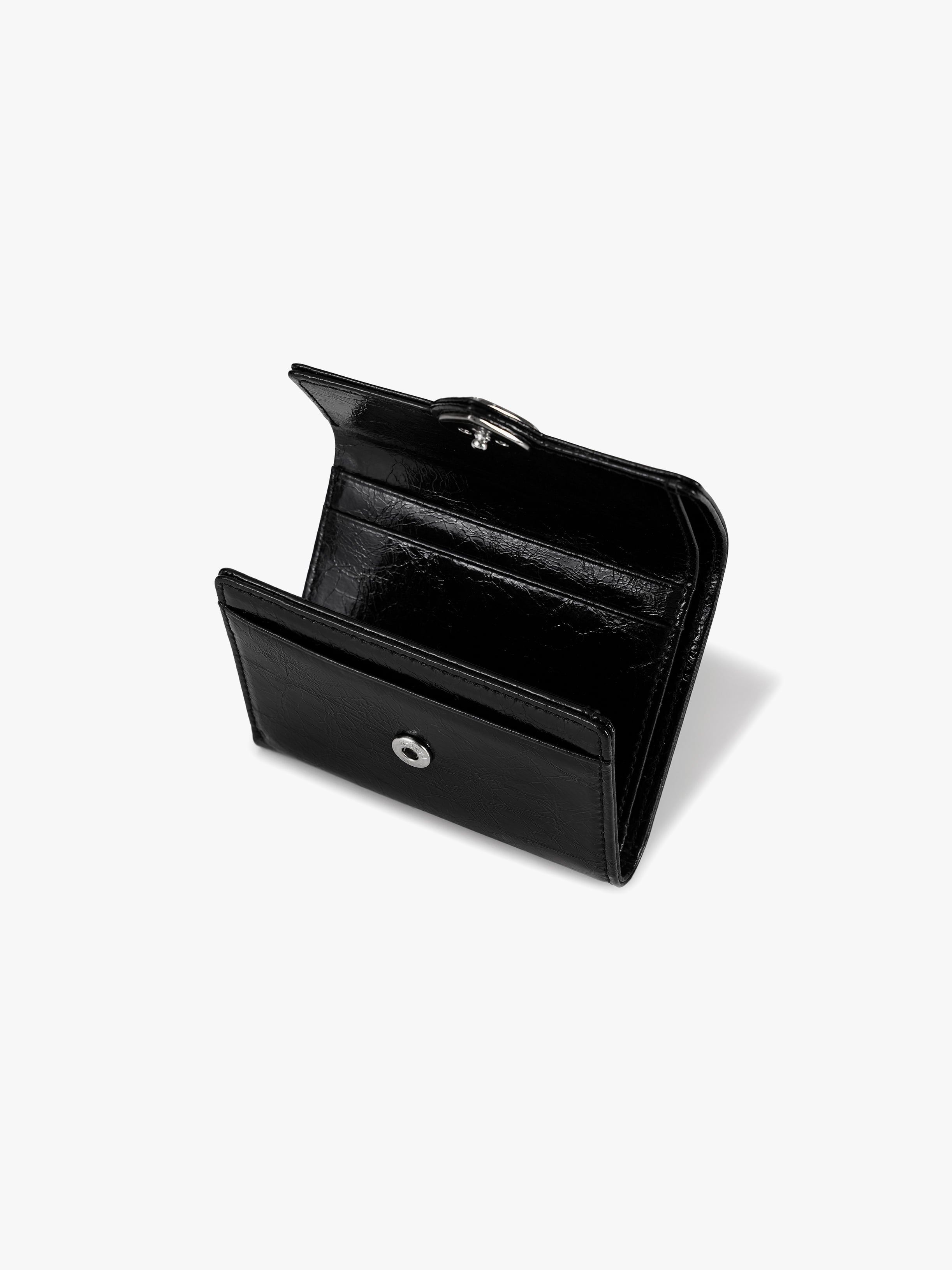fennec HEARTY FLAP WALLET - BLACK