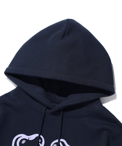 niceghostclub GUMMY BEAR & LOGO HOODIE [NAVY]