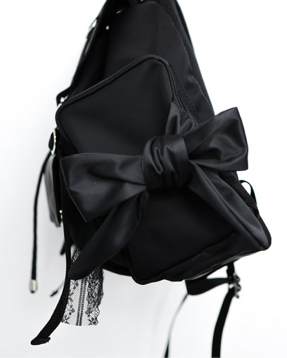 siweol Bow String Backpack - black