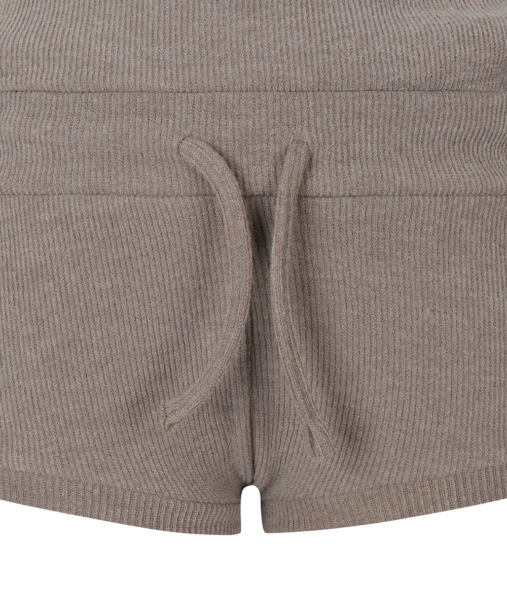 GILA ARCHIVE BOLD LOGO POCKET KNIT SHORTS_BROWN