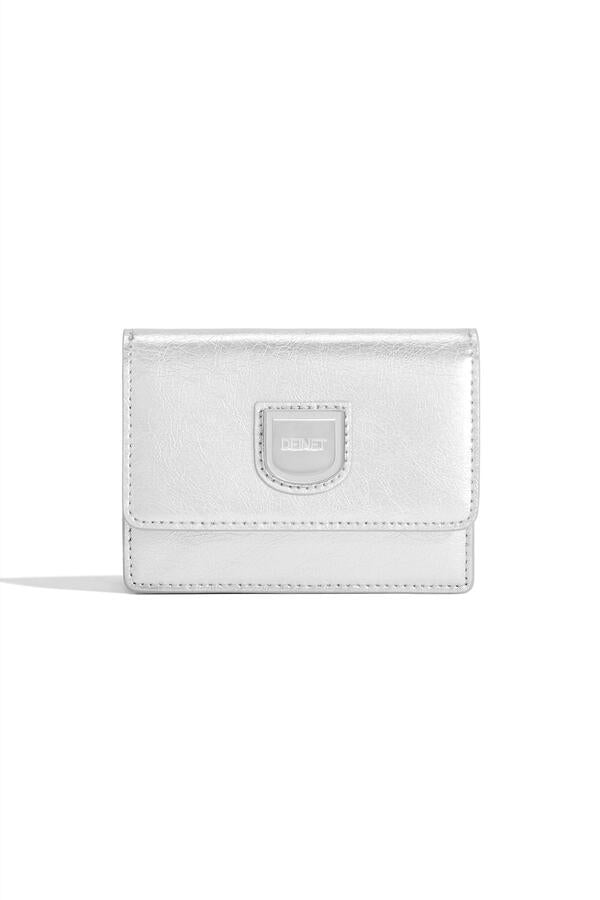 DEINET SIGNATURE WALLET IN SILVER (cowleather!)