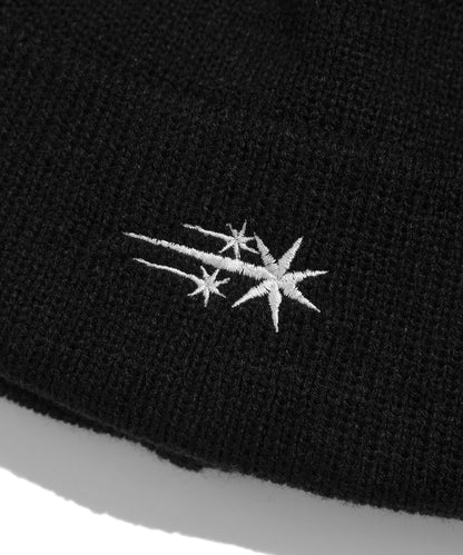 niceghostclub 3Star Logo Beanie - black