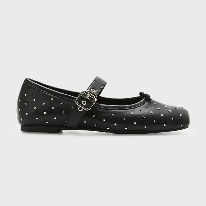 PAES Metal Stud Mary Jane - Black
