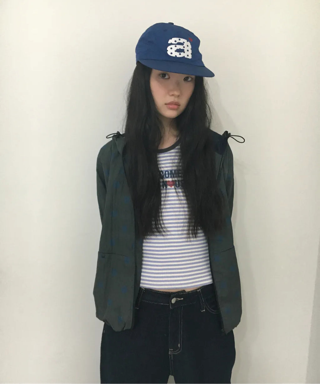 DOT SMALL LETTER NYLON CAP [BLUE]