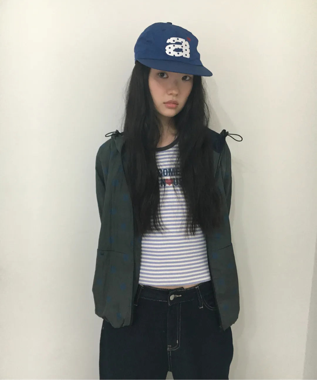 DOT SMALL LETTER NYLON CAP [BLUE]