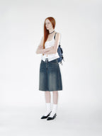 fennec Berry Pocket Backpack / check blue