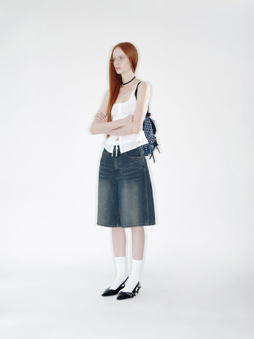 fennec Berry Pocket Backpack / check blue