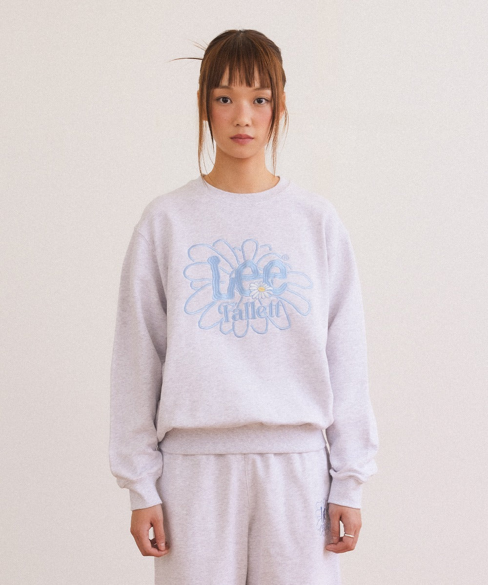 [Fallet x Lee] Sun Flower Sweatshirt / grey