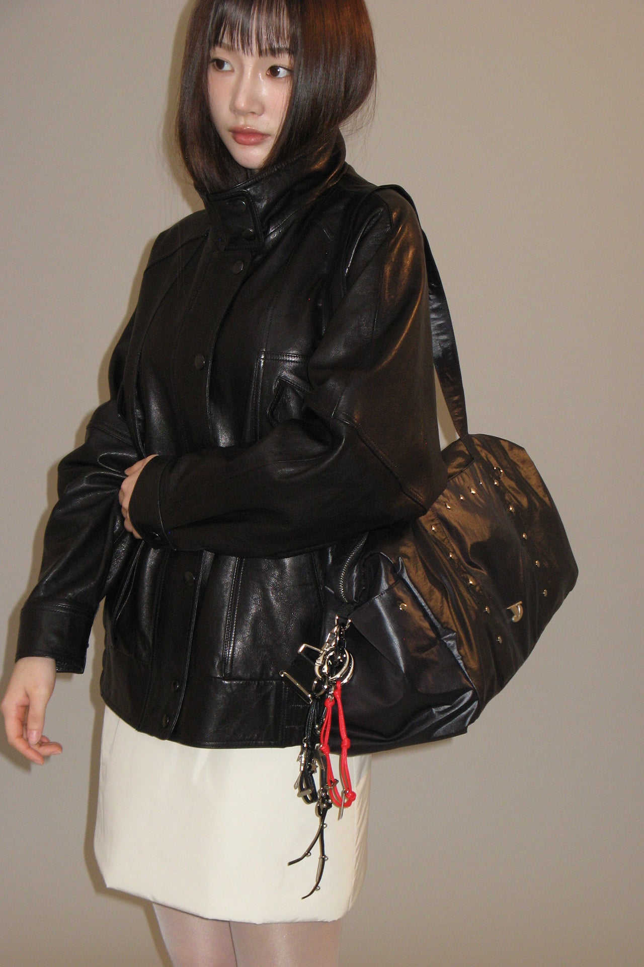 Yeomim stud duffle bag / black