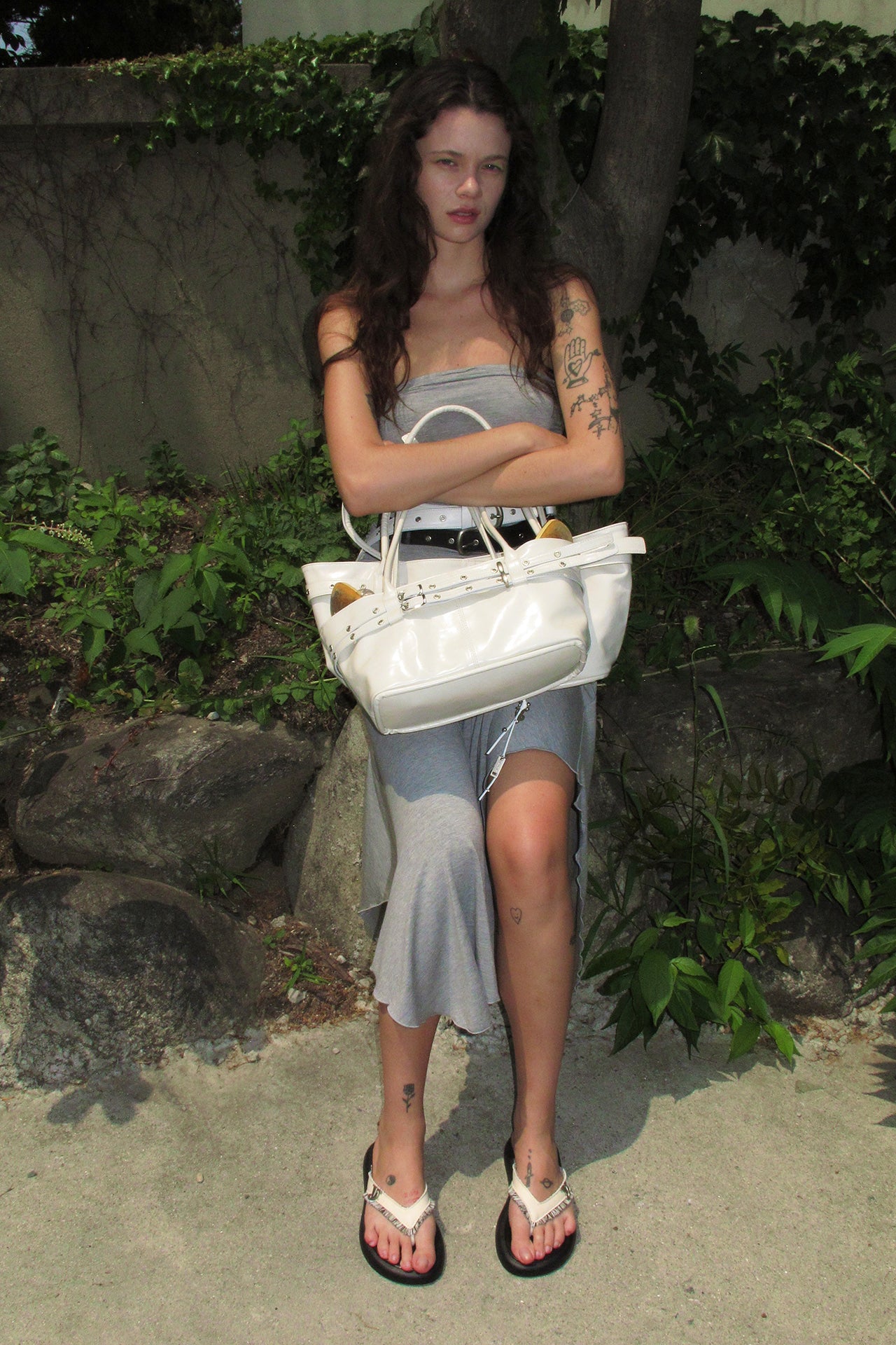 YEOMIM mini belted boat bag (oyster)