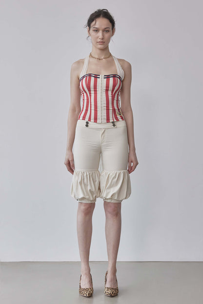 Marine Halter Corset Red Stripe