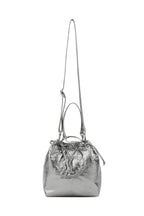 DEINET D STITCH PADDING MINI BAG IN SILVER