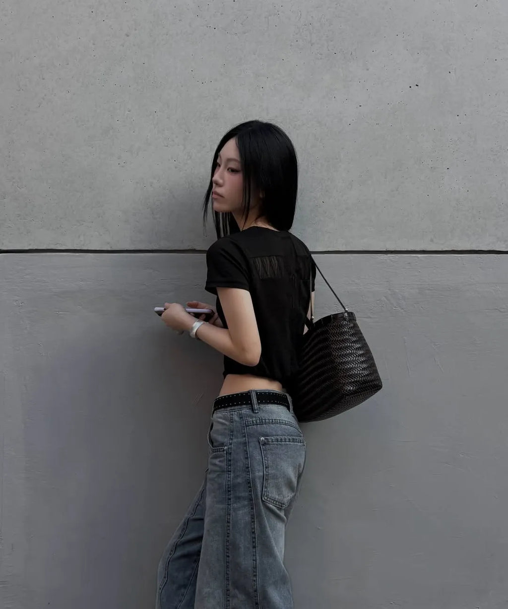 [FANCY CLUB] BACK CROSS TEE_5 COLORS