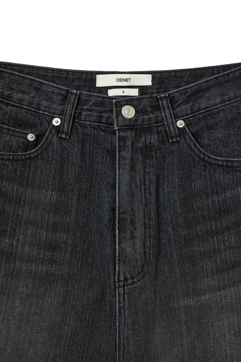 DEINET BALLOON FIT DENIM JEANS IN BLACK