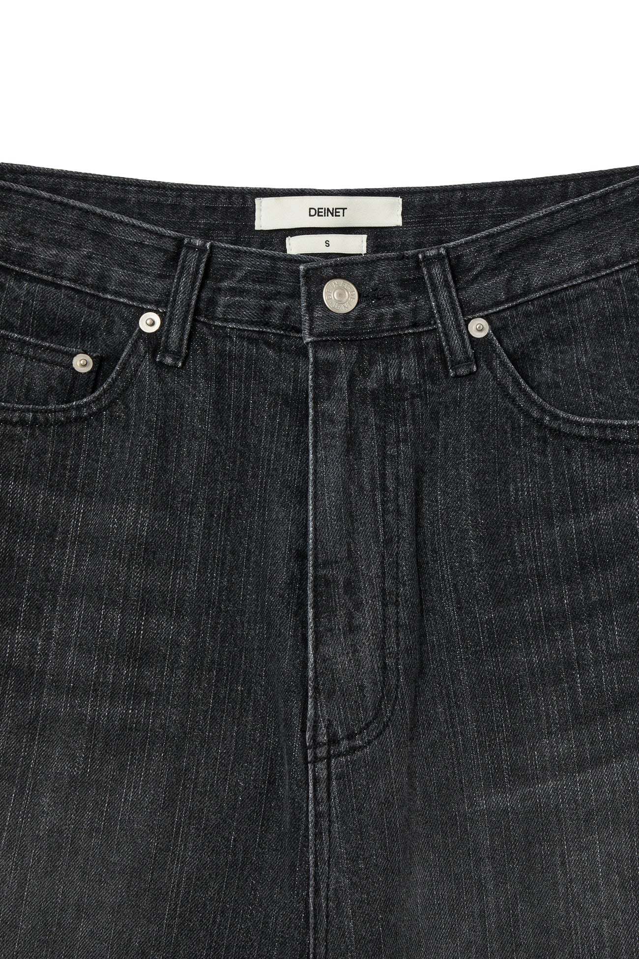 DEINET BALLOON FIT DENIM JEANS IN BLACK