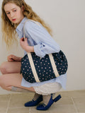 Heeari Aurora Shirring Duffel Bag - Navy Floral