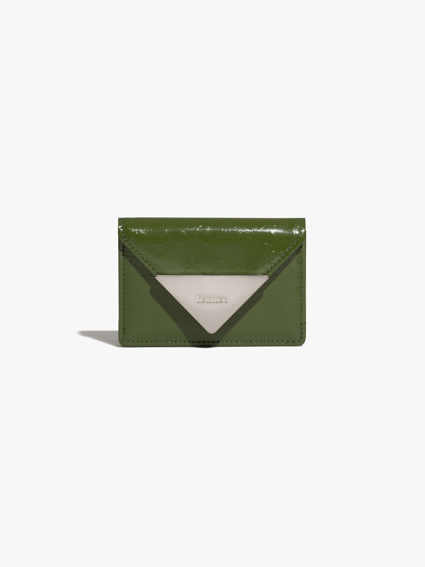 fennec Crinkle Triangle Accordion Pocket / olive