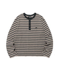 [niceghostclub] STRIPE HENLEY LS TEE_GREY