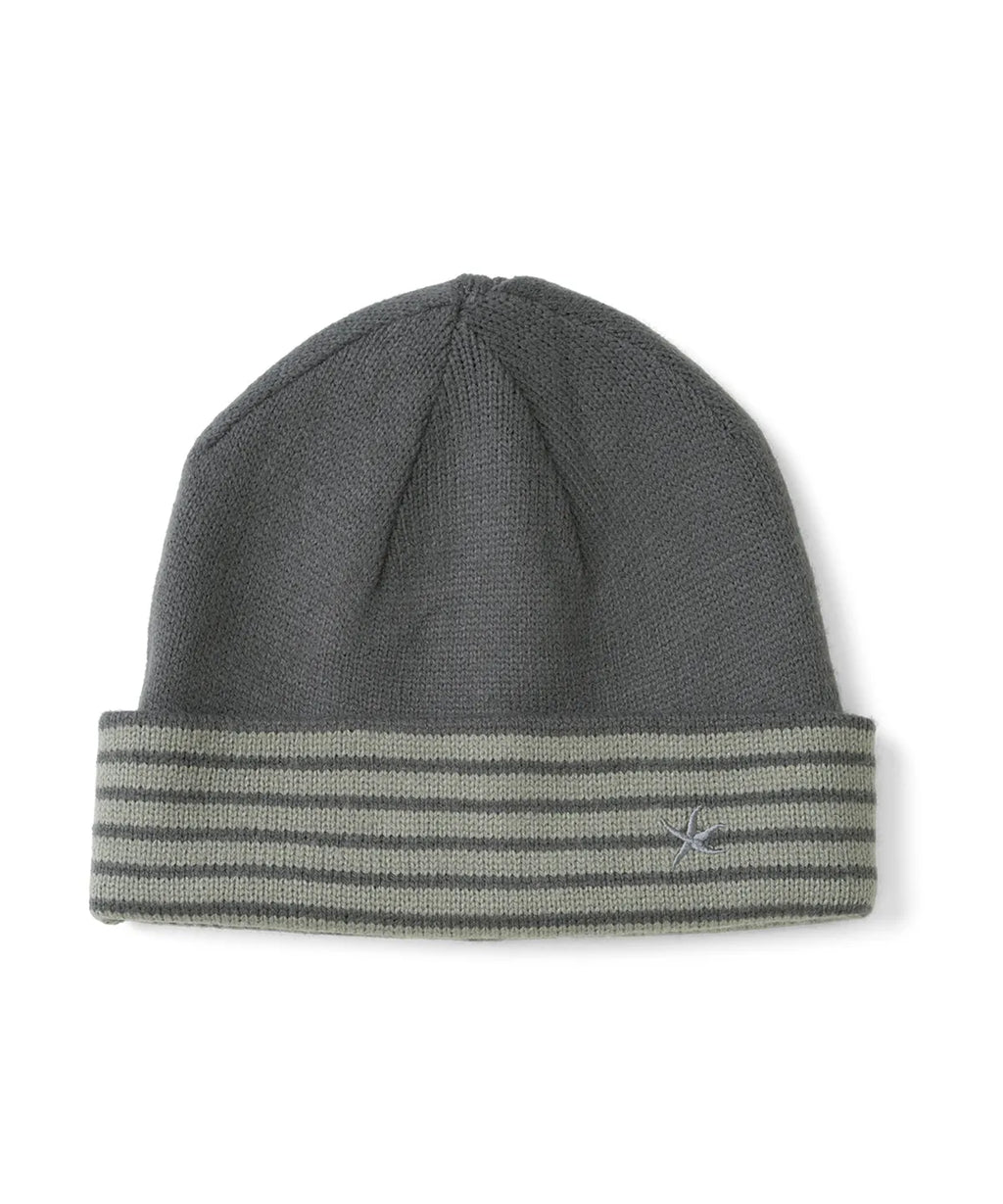 [TCM] reversible stripe beanie (khaki)