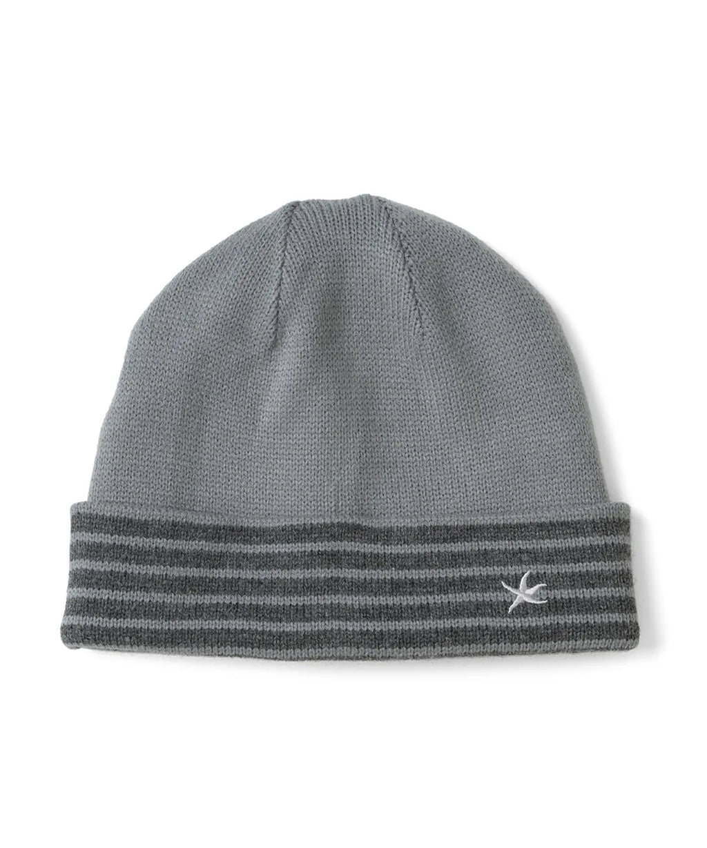 [TCM] reversible stripe beanie (grey)