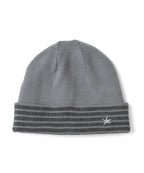 [TCM] reversible stripe beanie (grey)