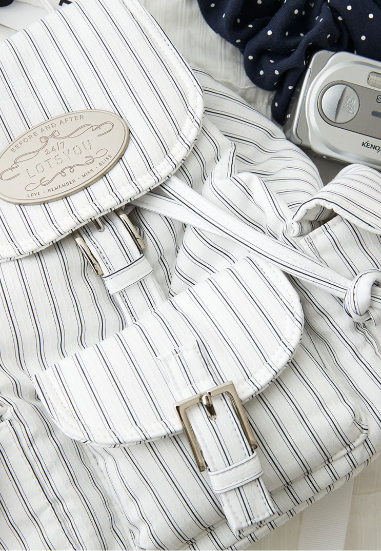 lotsyou Nostalgia Chubby Backpack - Stripe – dttmclub