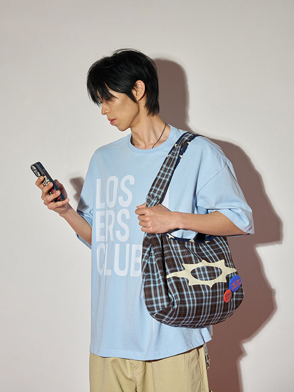 LSC REVERSIBLE STAR SHOULDER BAG (NAVY)