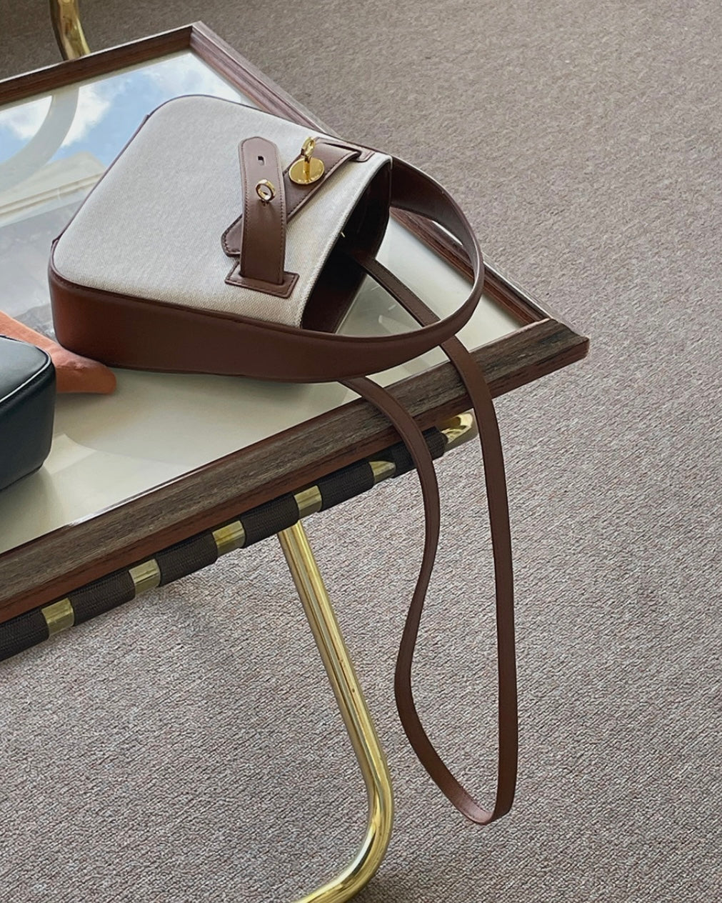 [100%牛皮] THE OFTN TILT / CAMEL X CANVAS S