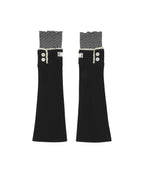 [illigo] LACE COLOR-BLOCK LEG WAEMER_BLACK