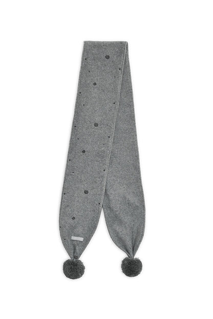 hugyourskin Embo pom-pom fleece muffler (Gray)