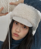[POESIEDAME] DRAPE FUR MARGOT HAT - 2colors