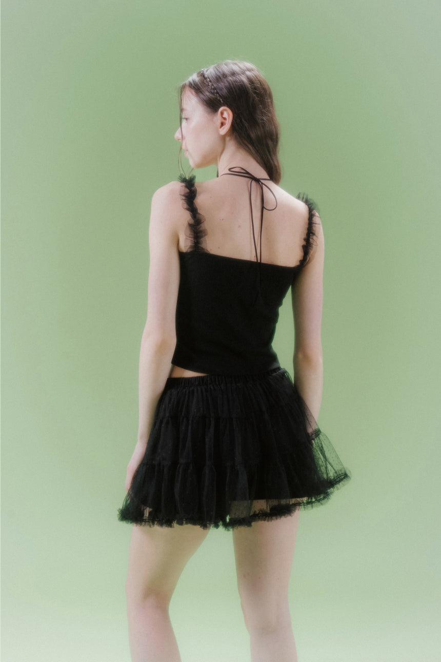 MESH LAYERED TOP (BK)