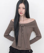 [illigo] Pure Bow Cardigan Top - 5 Colors
