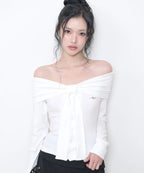 [illigo] Pure Bow Cardigan Top - 5 Colors
