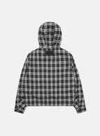 BADBLOOD Reversible Hoodie Windbreaker / Check Black