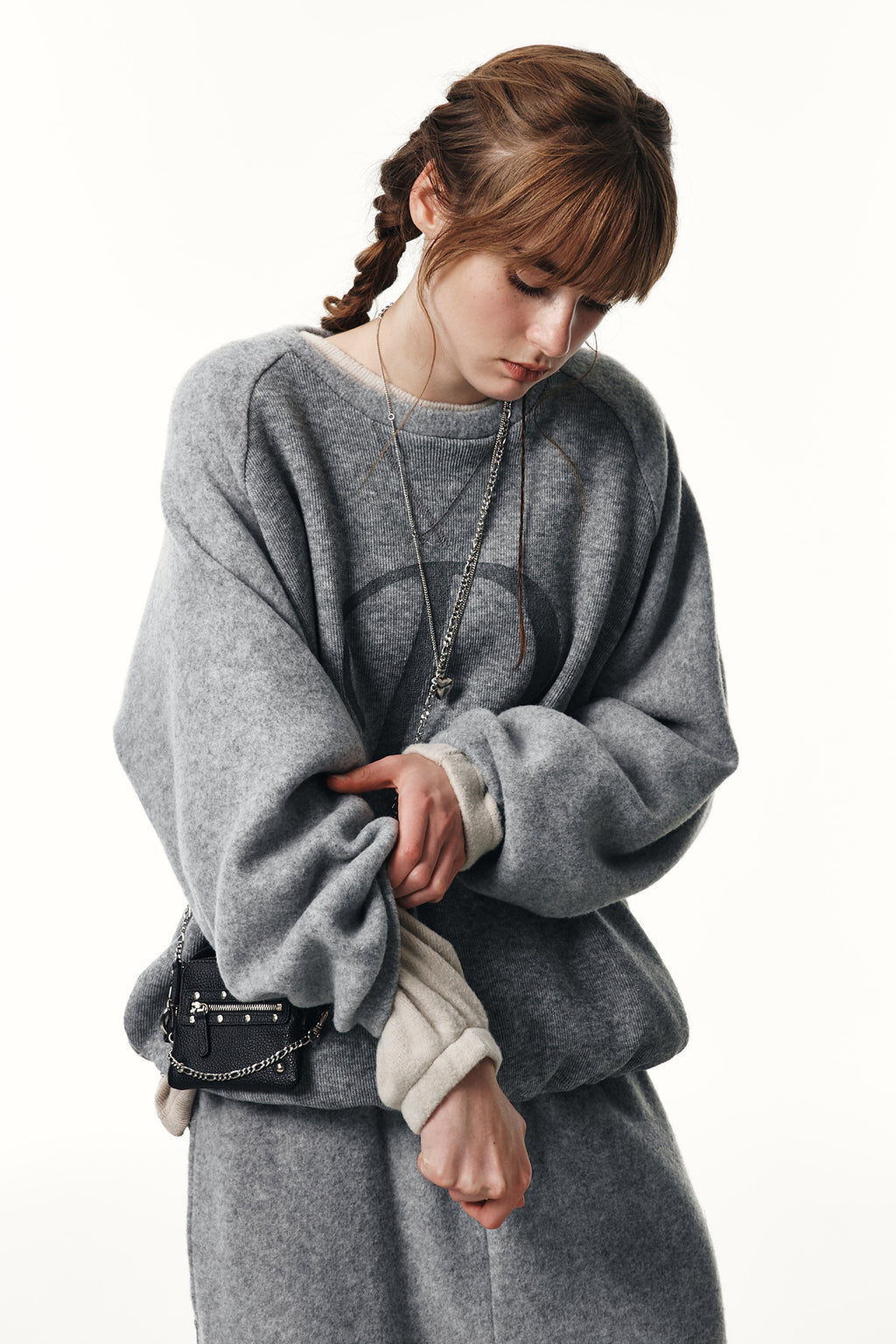 SMOOTH D LOGO KNIT PANTS & SWEATSHIRTS / 3COLORS