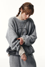 SMOOTH D LOGO KNIT PANTS & SWEATSHIRTS / 3COLORS