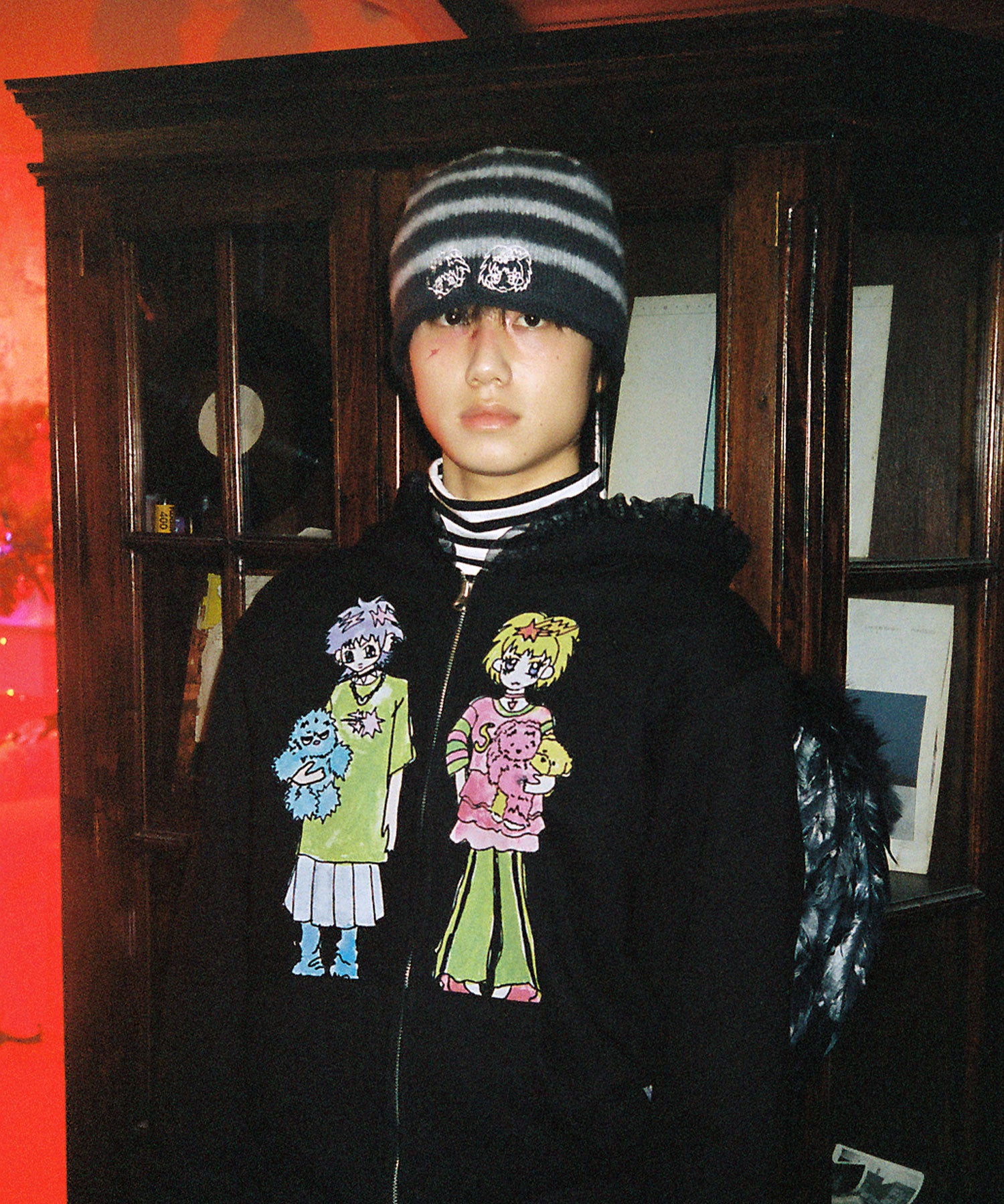 niceghostclub [X SOULPUSSSY CAT]GHOSTSOULGIRL STRIPE BEANIE
[CHARCOAL]