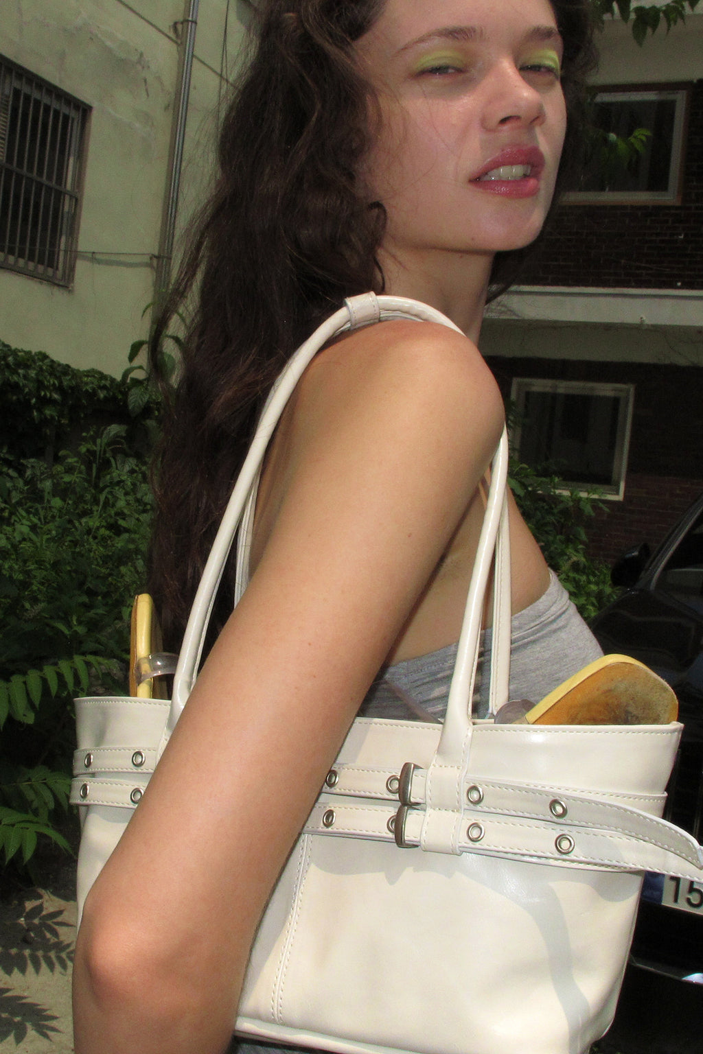 YEOMIM mini belted boat bag (oyster)