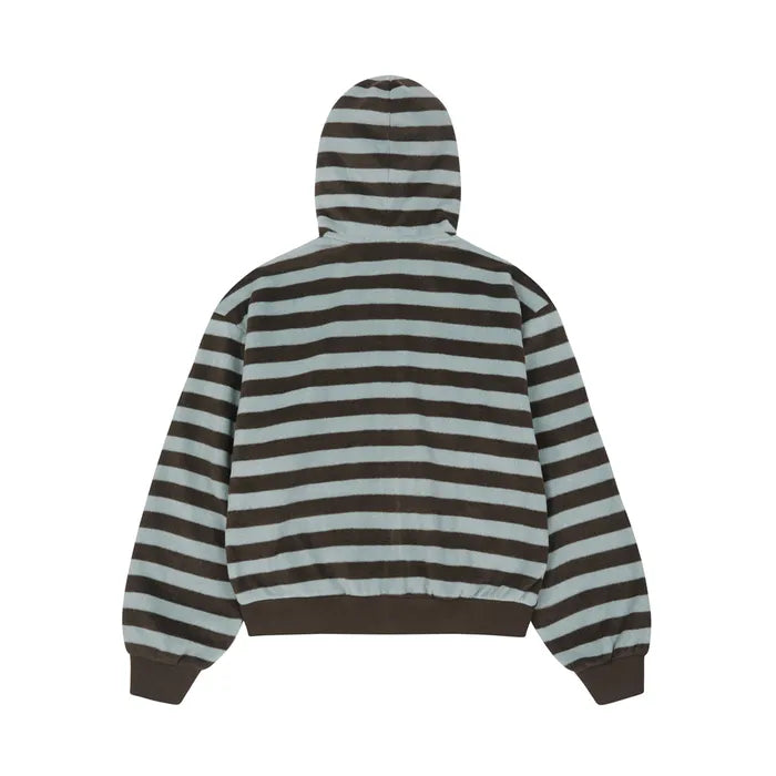 LSC Logo Stripe Fleece 2-way Hoodie Zip-up SkyBlue